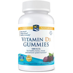 Nordic Naturals Vitamin D3 Gummies, 1000 IU Wild Berry  - 120 gummies