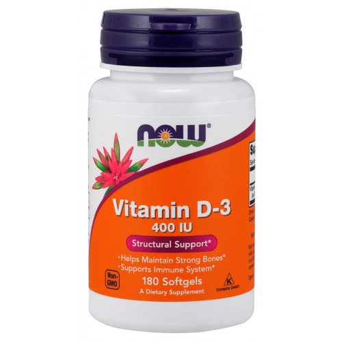 NOW Foods Vitamin D-3 - 400 IU  - 180 softgels