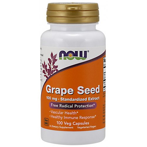 NOW Foods Grape Seed Standardized Extract - 100mg  - 100 vcaps