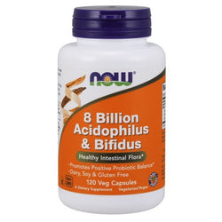 NOW Foods 8 Billion Acidophilus & Bifidus  - 120 vcaps