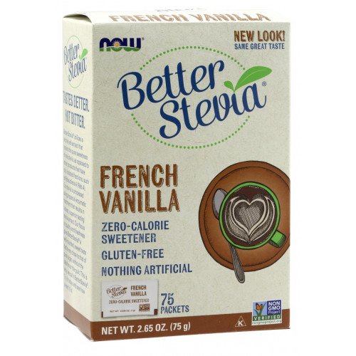 NOW Foods Better Stevia Packets - French Vanilla  - 75 packets