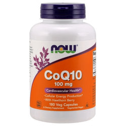 NOW Foods CoQ10 with Hawthorn Berry - 100mg  - 180 vcaps