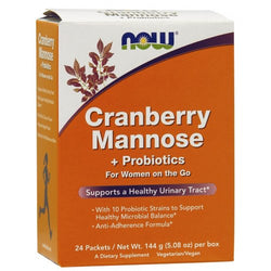 NOW Foods Cranberry Mannose + Probiotics  - 24 packets