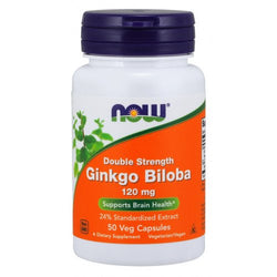 NOW Foods Ginkgo Biloba Double Strength - 120mg  - 50 vcaps