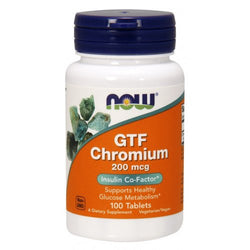 NOW Foods GTF Chromium - 200mcg  - 100 tablets