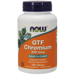 NOW Foods GTF Chromium - 200mcg  - 250 tablets