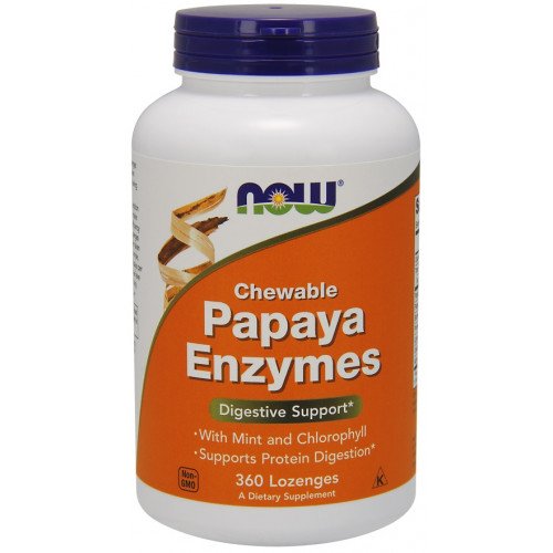 NOW Foods Papaya Enzyme - Chewable  - 360 lozenges