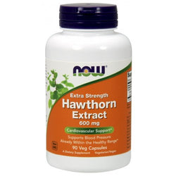 NOW Foods Hawthorn Extract - 600mg Extra Strength  - 90 vcaps