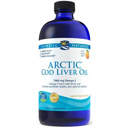 Nordic Naturals Arctic Cod Liver Oil - 1060mg Orange  - 473 ml.