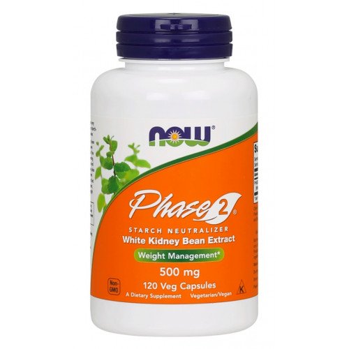 NOW Foods Phase 2 - White Kidney Bean Extract, 500mg  - 120 vcaps