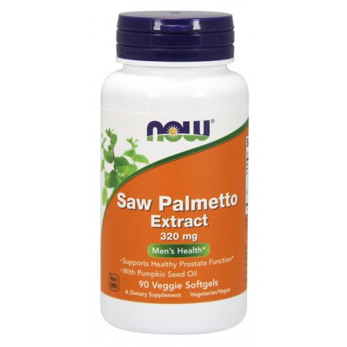 NOW Foods Saw Palmetto Extract with Pumpkin Seed Oil, 320mg  - 90 veggie softgels