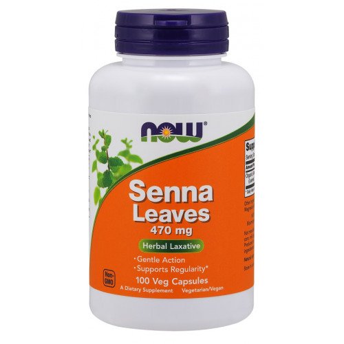 NOW Foods Senna Leaves, 470mg  - 100 vcaps