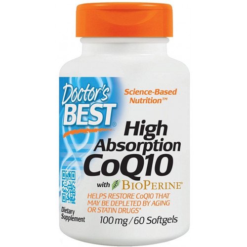 Doctor's Best High Absorption CoQ10 with BioPerine - 100mg  - 60 softgels