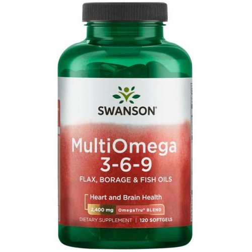 Swanson MultiOmega 3-6-9 - Flax & Borage & Fish Oils  - 120 softgels