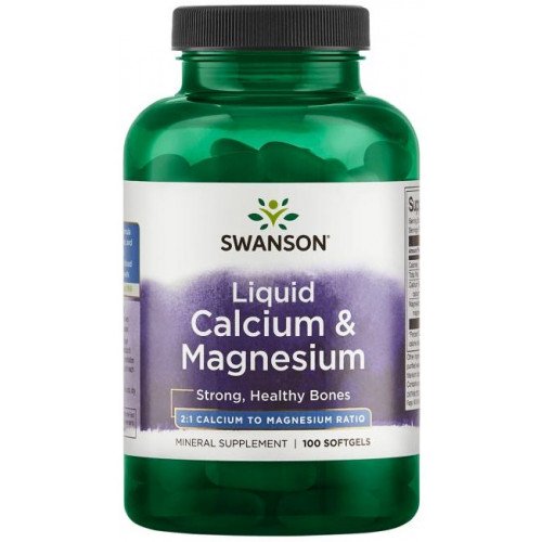 Swanson Liquid Calcium & Magnesium  - 100 softgels