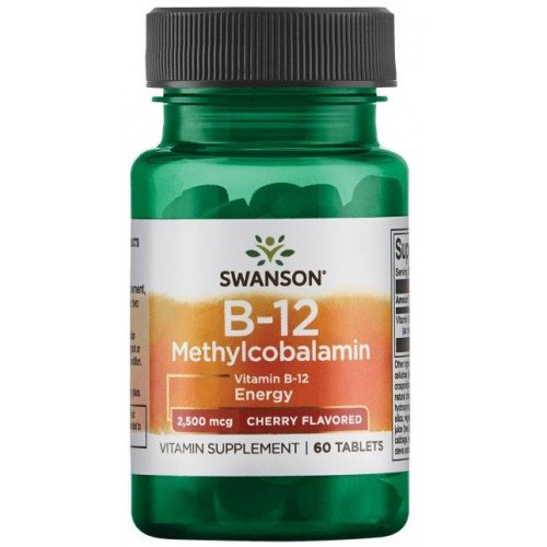 Swanson Vitamin B-12 Methylcobalamin, 2500mcg Cherry  - 60 tablets