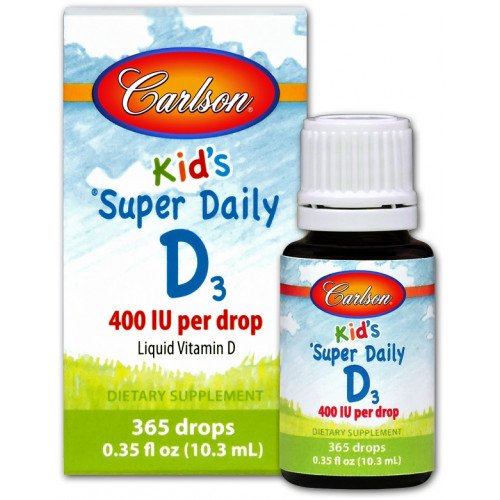 Carlson Labs Kid's Super Daily D3, 400 IU  - 10 ml.