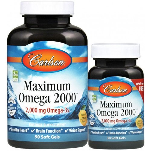 Carlson Labs Maximum Omega 2000 - Maximum Omega 2000  - 90 + 30 softgels