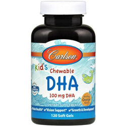 Carlson Labs Kid's Chewable DHA - 100mg Orange  - 120 softgels