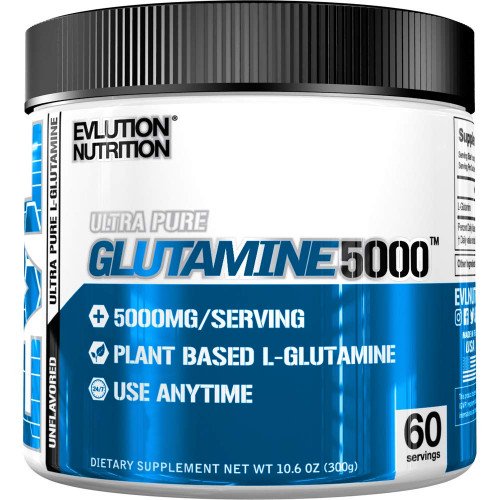 EVLution Nutrition Ultra Pure Glutamine 5000, Unflavoured  - 300 grams