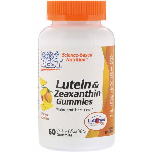 Doctor's Best Lutein & Zeaxanthin, Mango Madness  - 60 gummies