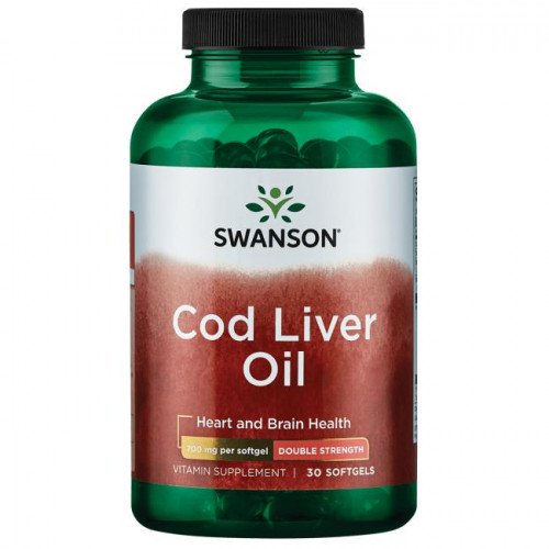 Swanson Cod Liver Oil - 700mg Double-Strength  - 30 softgels