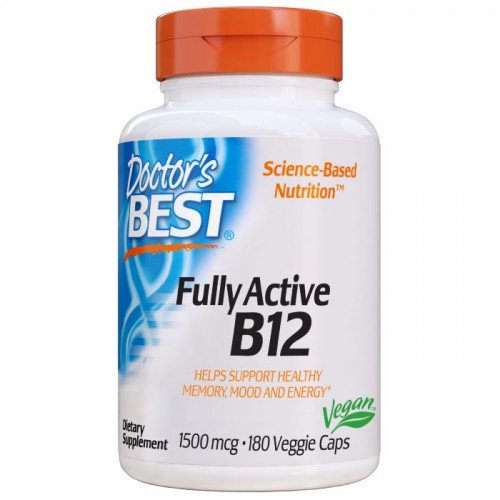 Doctor's Best Fully Active B12 - 1500mcg  - 180 vcaps