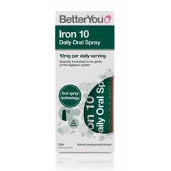 BetterYou Iron 10 Daily Oral Spray (10mg), Pomegranate  - 25 ml.