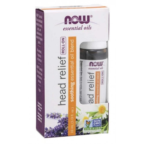 NOW Foods Essential Oil, Head Relief Blend Roll-On  - 10 ml.