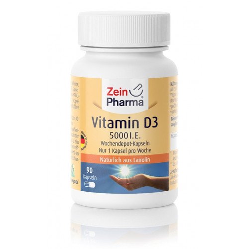 Zein Pharma Vitamin D3, 5000 IU  - 90 caps