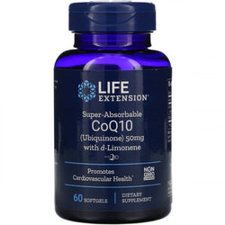 Life Extension Super Absorbable CoQ10 with d-Limonene, 50 mg  - 60 Softgels