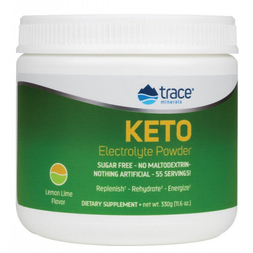 Trace Minerals Keto Electrolyte Powder, Lemon Lime  - 330 grams