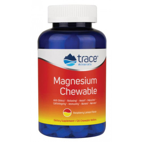 Trace Minerals Magnesium Chewable, Raspberry Lemon  - 30 chewable wafers