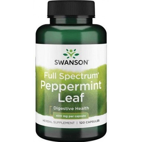 Swanson Full Spectrum Peppermint Leaf, 400mg  - 120 caps