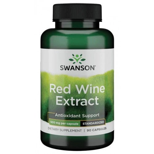 Swanson Red Wine Extract, 500mg  - 90 caps