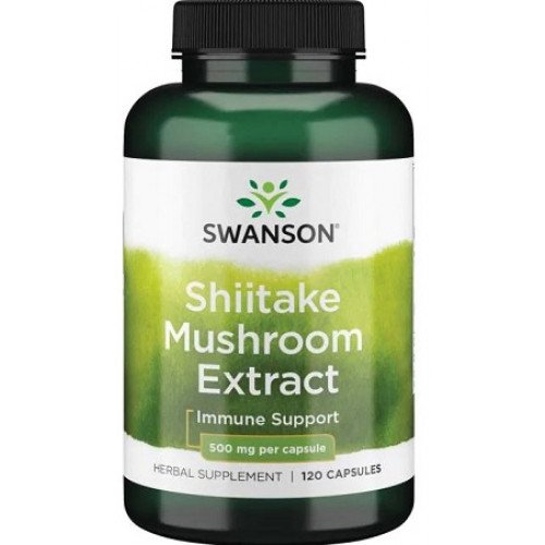 Swanson Shiitake Mushroom Extract, 500mg  - 120 caps