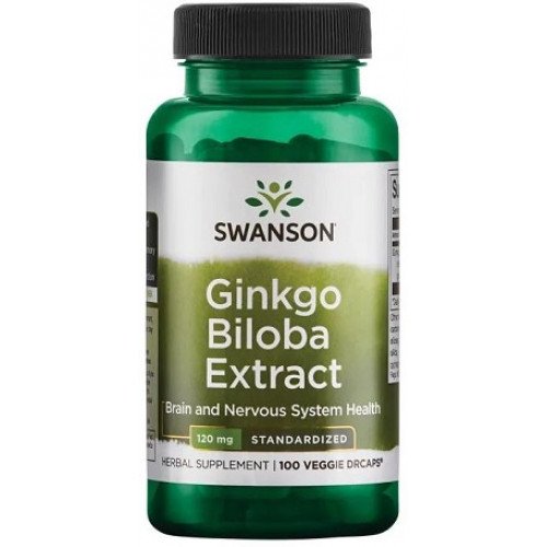 Swanson Ginkgo Biloba Extract, 120mg  - 100 vcaps