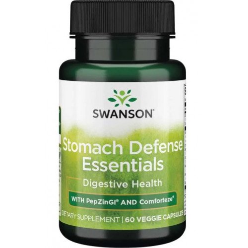 Swanson Stomach Defense Essentials with PepZinGI and Comforteze  - 60 vcaps