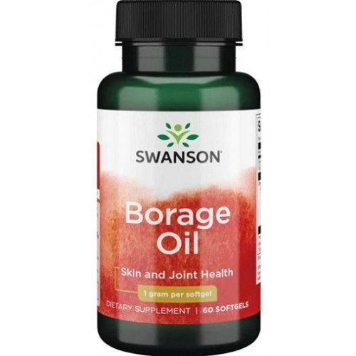 Swanson Borage Oil, 1000mg  - 60 softgels