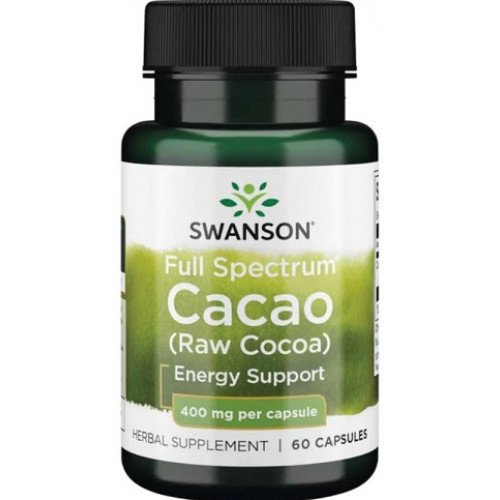 Swanson Full Spectrum Cacao (Raw Cocoa), 400mg  - 60 caps