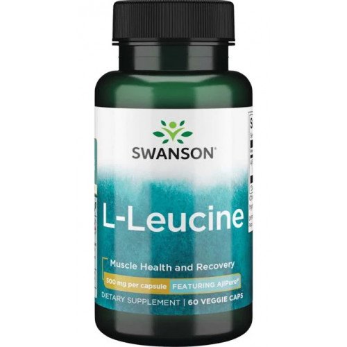 Swanson AjiPure L-Leucine, 500mg  - 60 vcaps