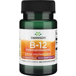 Swanson B-12 Hydroxycobalamin, 1000mcg  - 60 chewable tablets