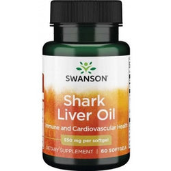 Swanson Shark Liver Oil, 550mg  - 60 softgels