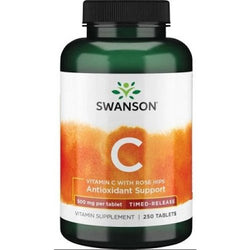 Swanson Vitamin C with Rose Hips - Timed-Release, 500mg  - 250 tablets