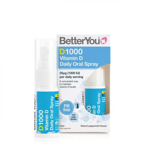 BetterYou D1000 Daily Vitamin D Oral Spray  - 15 ml.