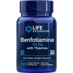 Life Extension Benfotiamine with Thiamine, 100mg  - 120 vcaps