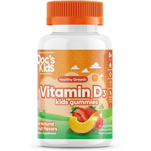 Doctor's Best Vitamin D3 Kid's Gummies, Fruit Flavours  - 60 gummies