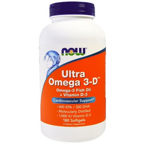 NOW Foods Ultra Omega 3-D with Vitamin D-3  - 180 softgels