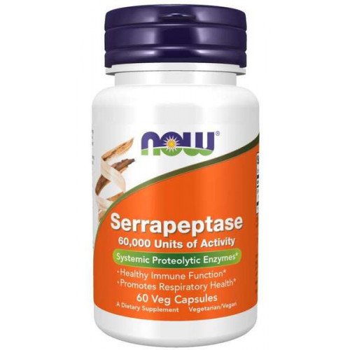 NOW Foods Serrapeptase  - 60 vcaps