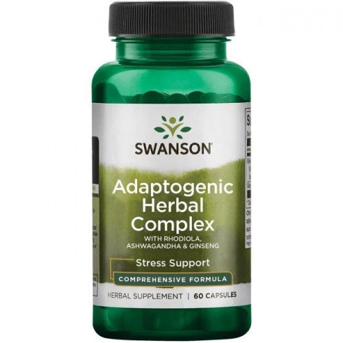 Swanson Adaptogenic Herbal Complex with Rhodiola, Ashwagandha & Ginseng  - 60 caps